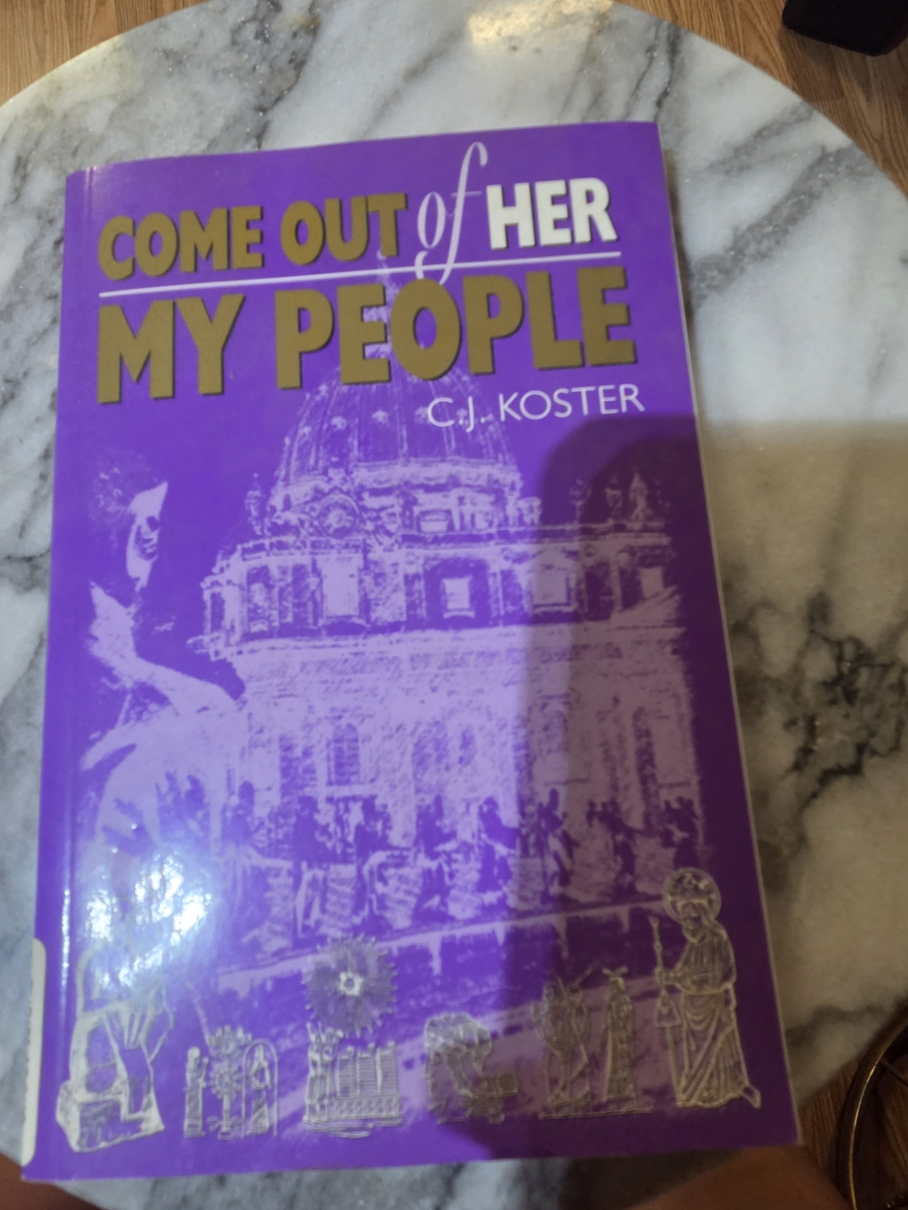 Come Out of Her My People - Purple Religious Book Cover
